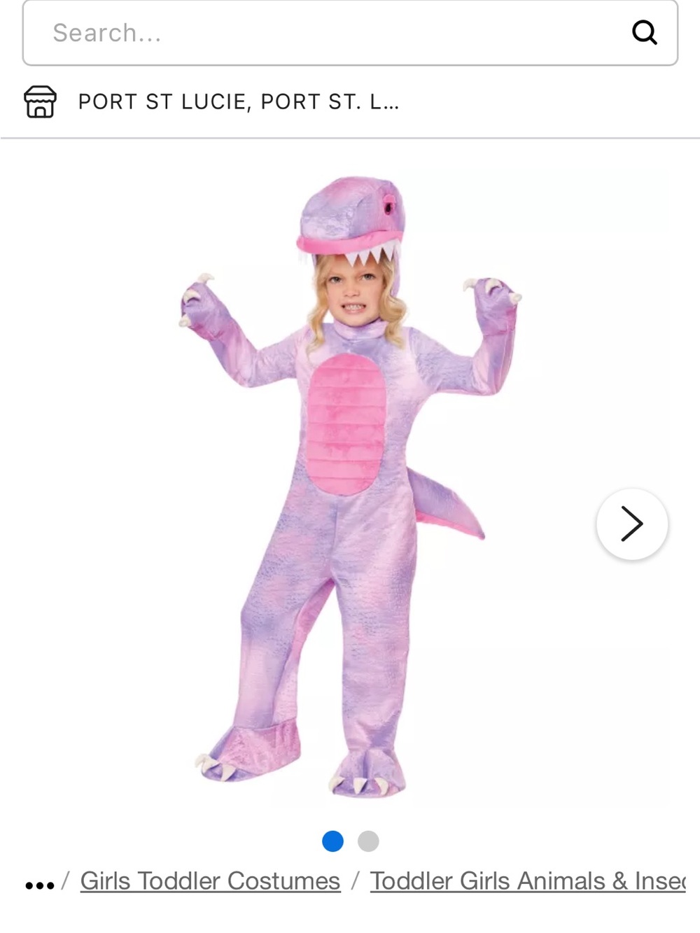 Toddler Dino Cutie Costume